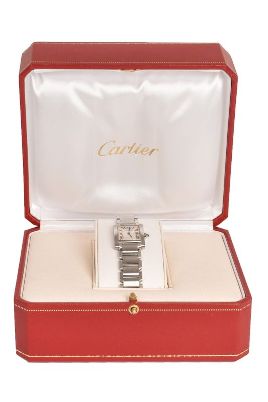 CARTIER STAINLESS TANK WATCH