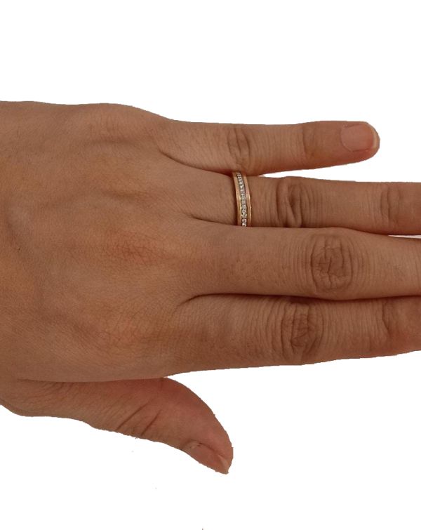 CARTIER TRINITY DIAMOND BAND IN YELLOW, ROSE AND WHITE GOLD
