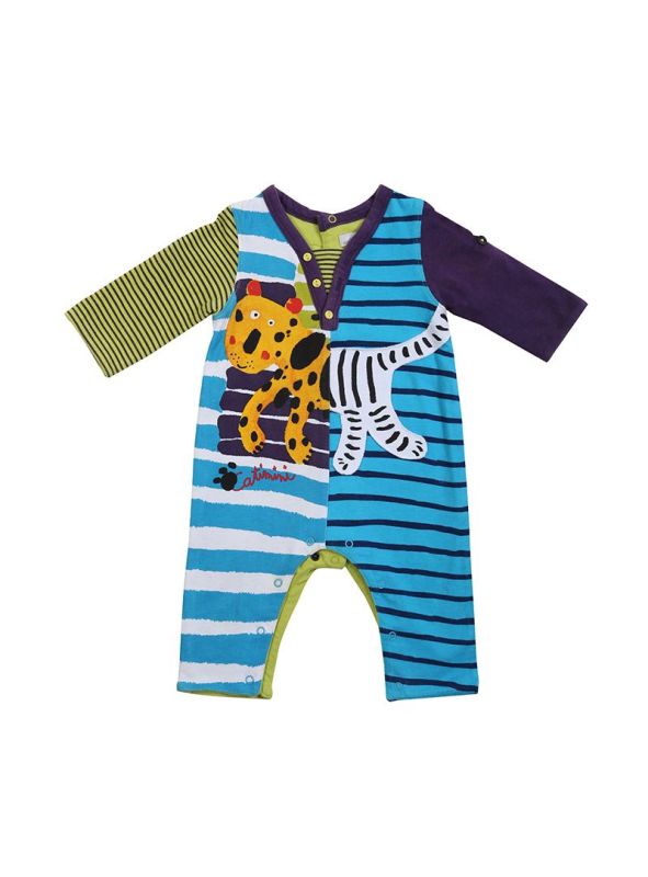 CATIMINI STRIPED CATIMINI MULTICOLOR ROMPER