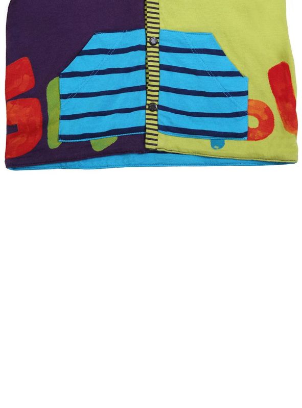 CATIMINI STRIPED MULTICOLOR REVERSIBLE HOODIE
