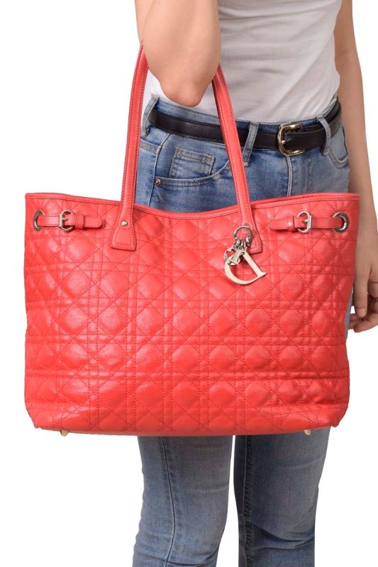 Christian Dior Cannage Canvas Panarea Medium Tote Bag