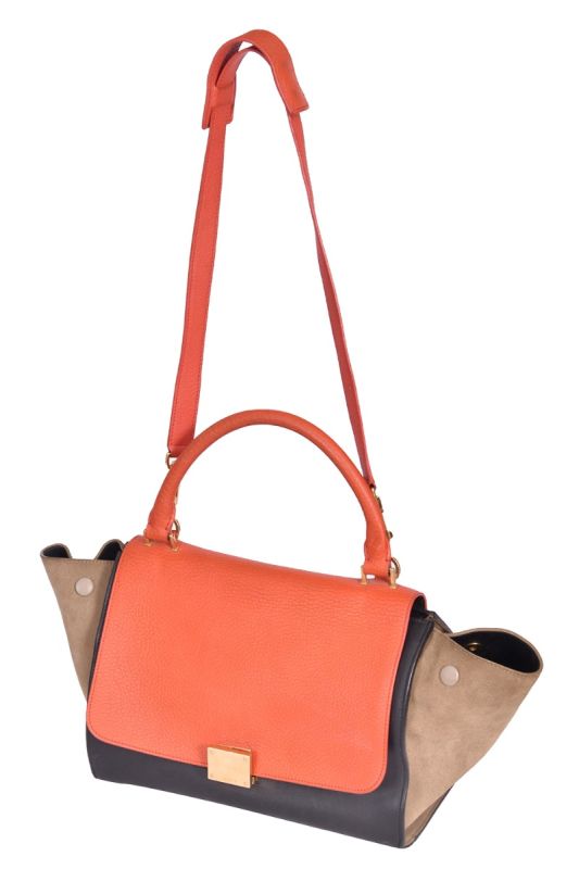 Celine Color Block Trapeze Bag