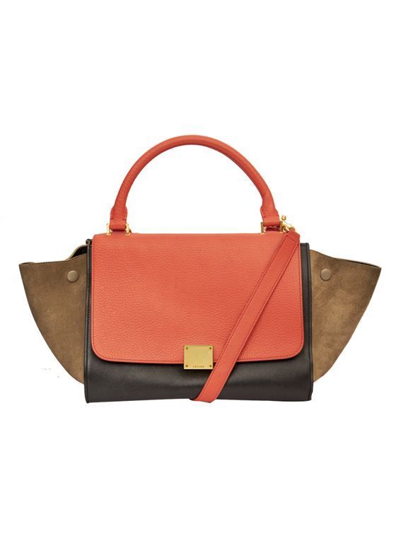 CELINE COLOUR BLOCK TRAPEZE BAG