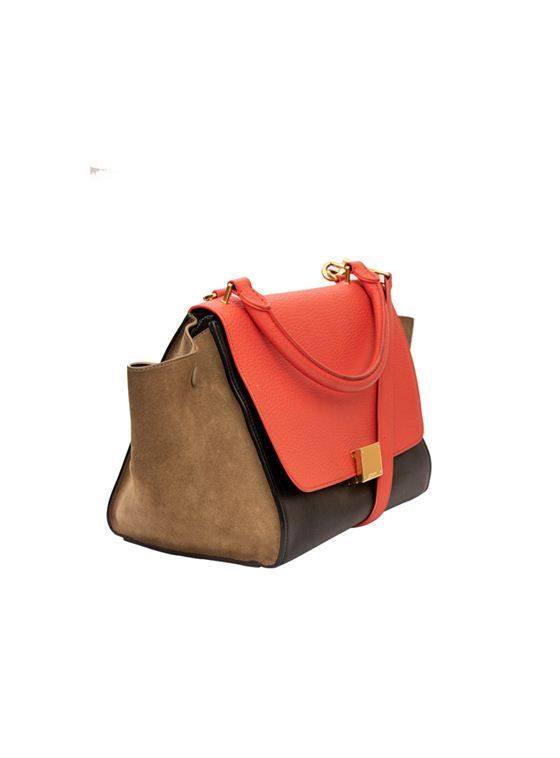 CELINE COLOUR BLOCK TRAPEZE BAG