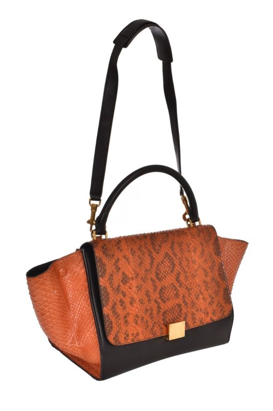 CELINE PYTHON TRAPEZE BAG
