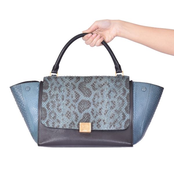 CELINE TRAPEZE SNAKESKIN BAG