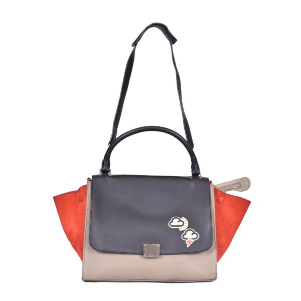 CELINE TRI COLOR TRAPEZE BAG