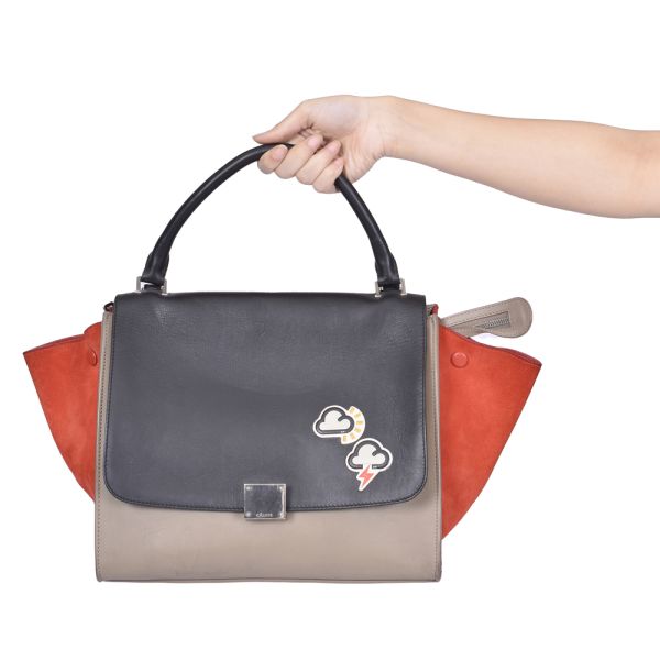 CELINE TRI COLOR TRAPEZE BAG