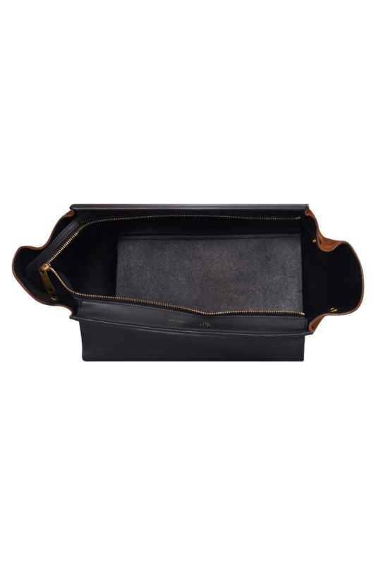 Celine Tricolor Leather and Suede Trapeze Top Handle Bag