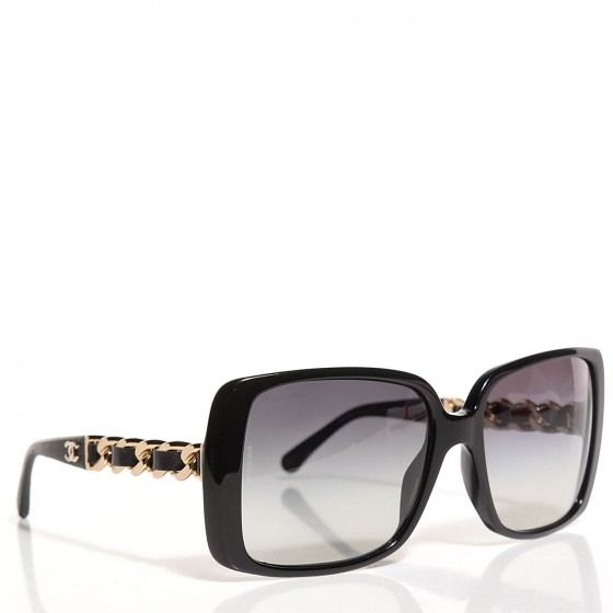 CHANEL BLACK CHAIN SUNGLASSES