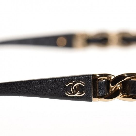 CHANEL BLACK CHAIN SUNGLASSES