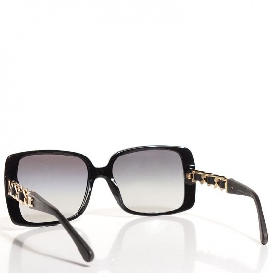 CHANEL BLACK CHAIN SUNGLASSES