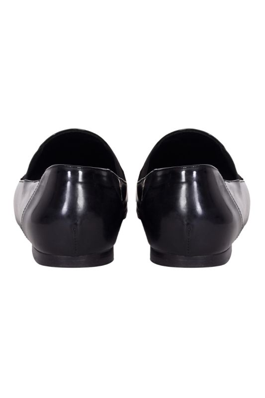 Chanel Black Patent Leather CC Smoking Loafers