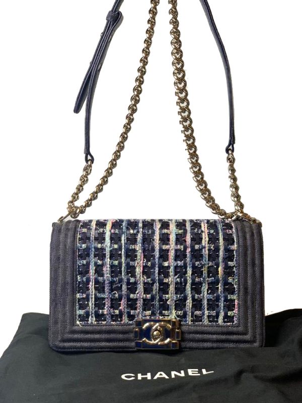 CHANEL BOY DENIM SHOULDER BAG