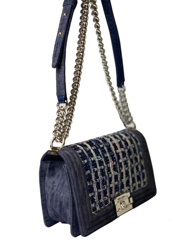 CHANEL BOY DENIM SHOULDER BAG