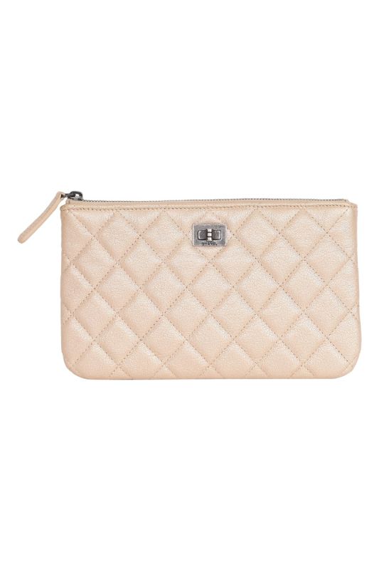 Chanel Calfskin Quilted Clutch