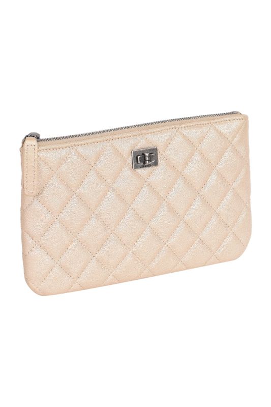Chanel Calfskin Quilted Clutch