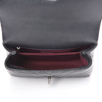 CHANEL CAVIAR CHEVRON QUILTED MINI COCO HANDLE BAG