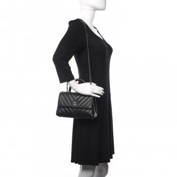 CHANEL CAVIAR CHEVRON QUILTED MINI COCO HANDLE BAG