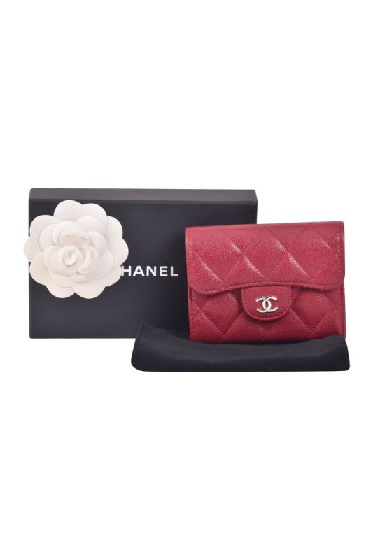 Chanel Caviar Quilted Flap Card Holder Wallet