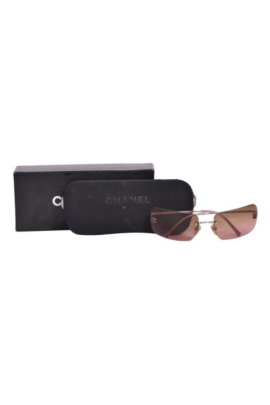 Chanel CC Aviators Rimless Sunglases