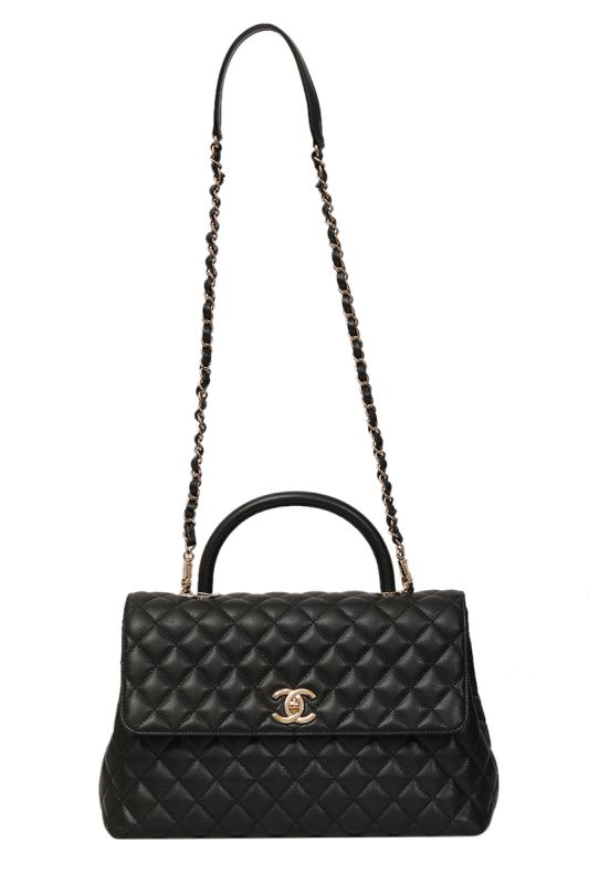 CHANEL COCO BLACK TOP HANDLE BAG