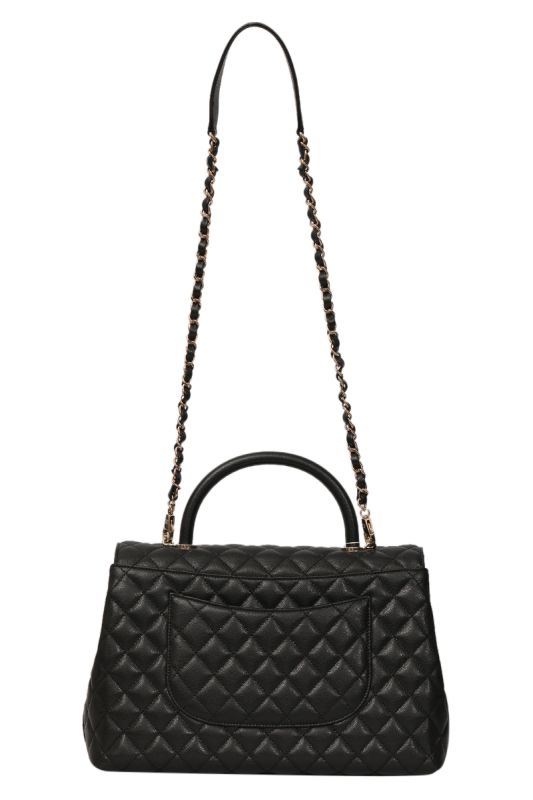 CHANEL COCO BLACK TOP HANDLE BAG