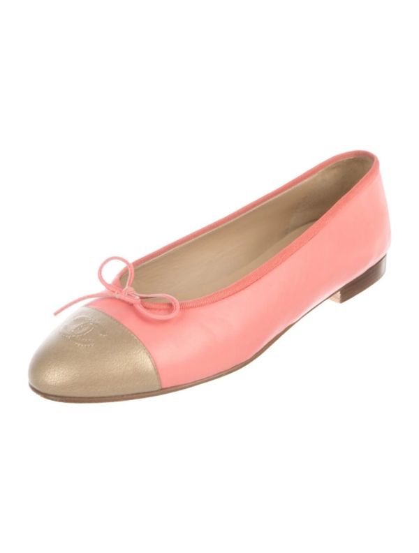 CHANEL COCO JAZZ LEATHER BALLERINA FLATS