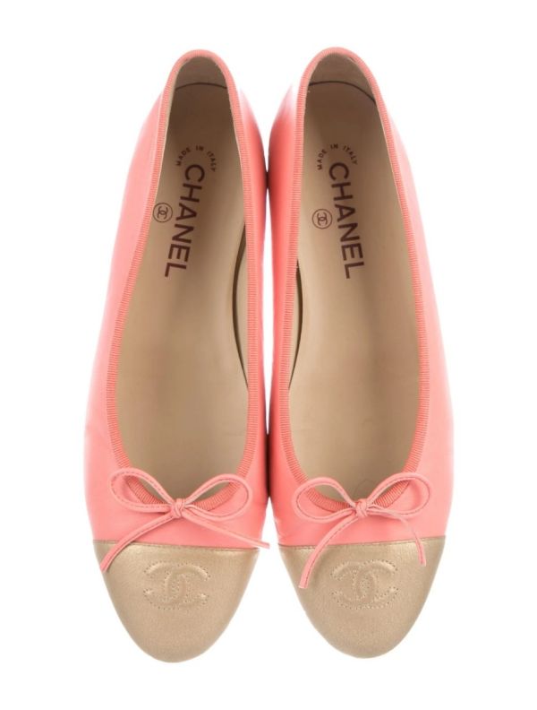 CHANEL COCO JAZZ LEATHER BALLERINA FLATS