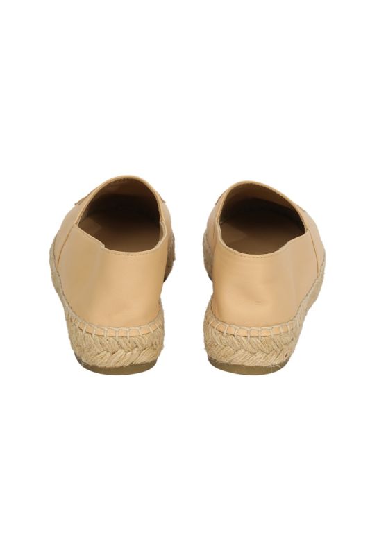 Chanel EU 35 Leather CC Espadrille Flats