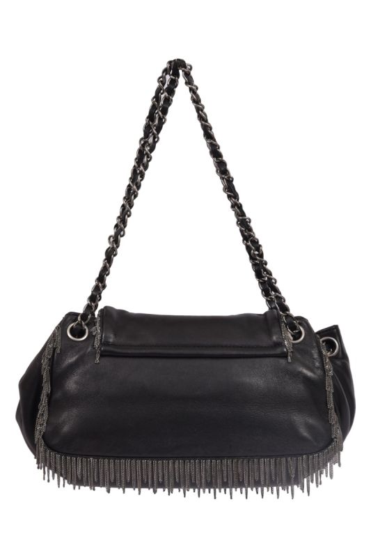 Chanel Flap A Chain Logo CC with Fringes Handbag