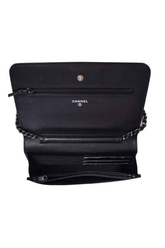 Chanel Leather ChevronWallet on Chain