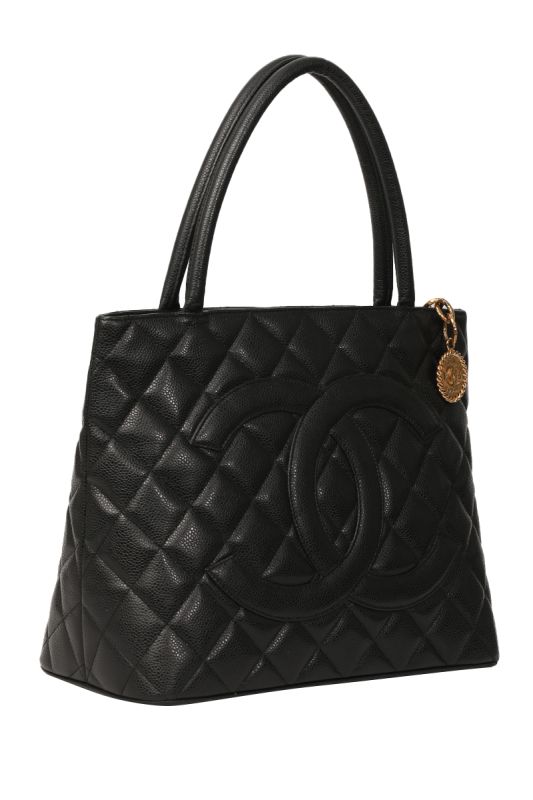 CHANEL MEDALLION TOTE BAG IN CAVIAR LEATHER