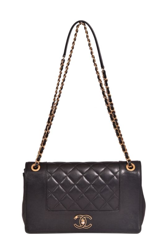 Chanel Medium Mademoiselle Black Shoulder Flap Bag