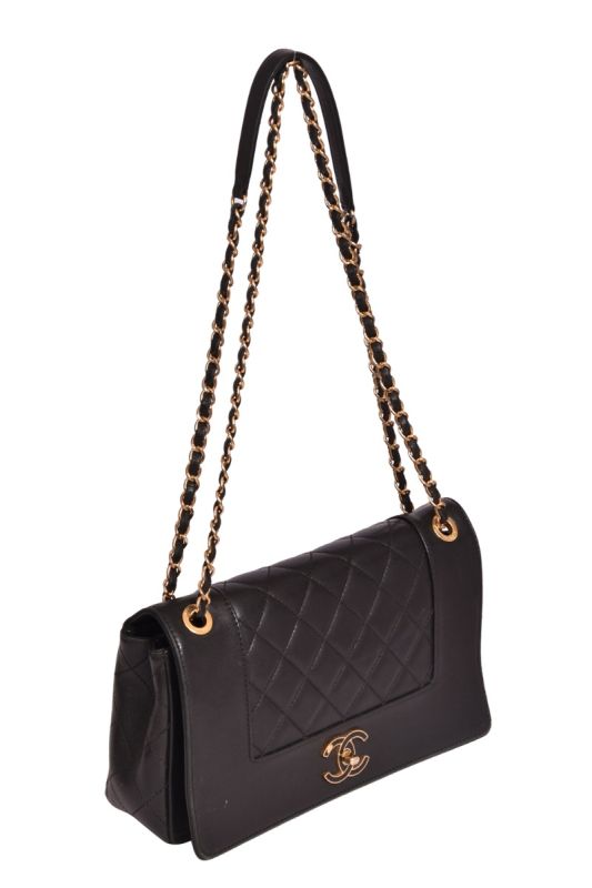 Chanel Medium Mademoiselle Black Shoulder Flap Bag