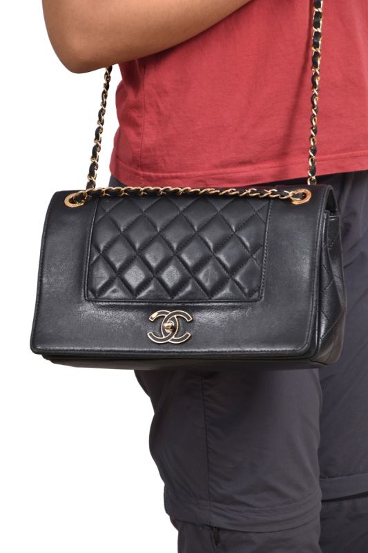 Chanel Medium Mademoiselle Black Shoulder Flap Bag