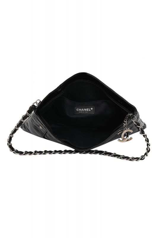Chanel Patent Leather Quilted Shoulder Bag