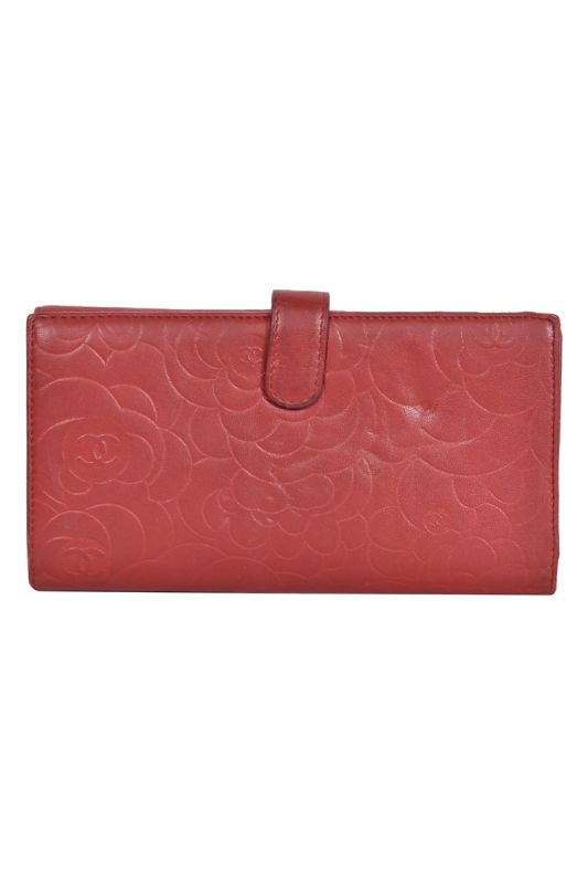 Chanel Red Camellia Wallet