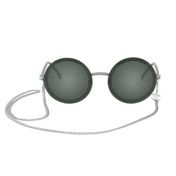 CHANEL SINGLE CHAIN ROUND SUNGLASSES