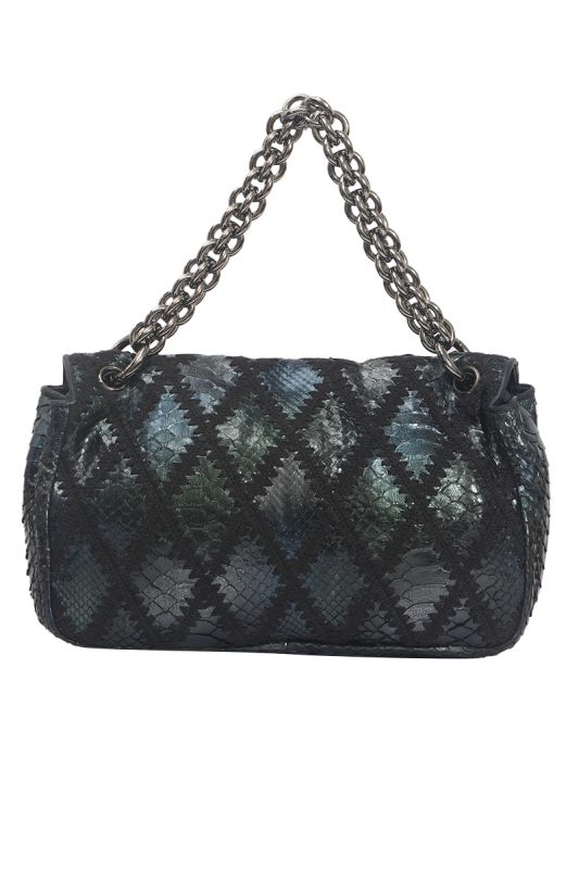 Chanel Soft and Chain Python Crochet Flap Bag