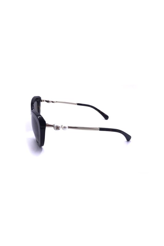 CHANEL TORTOISE SHELL FRAME PEARL CC SUNGLASSES