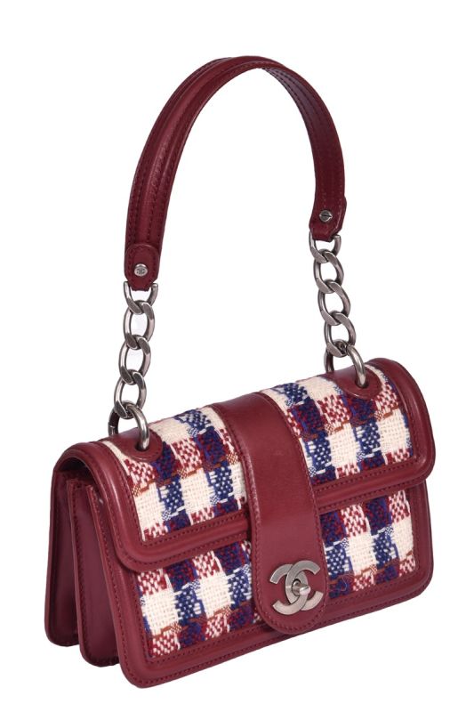 Chanel Tweed Accordian Flap Bag