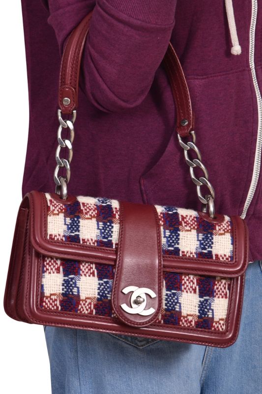 Chanel Tweed Accordian Flap Bag