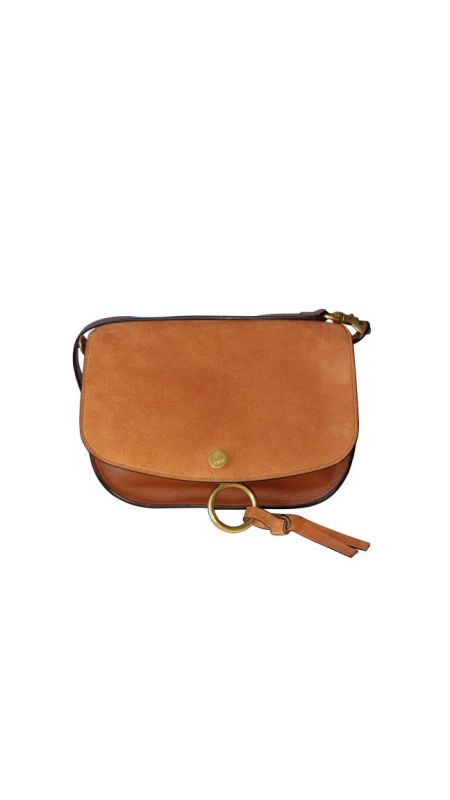 CHLOE BROWN LEATHER KURTIS CROSSBODY BAG