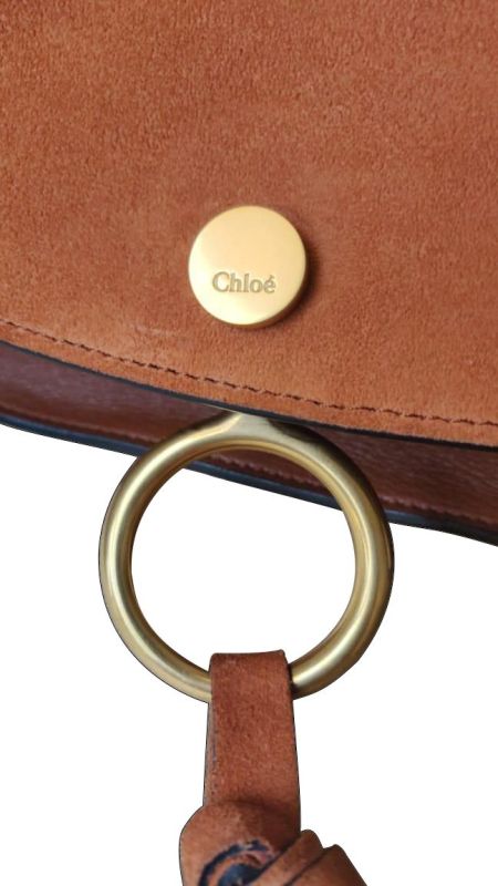 CHLOE BROWN LEATHER KURTIS CROSSBODY BAG