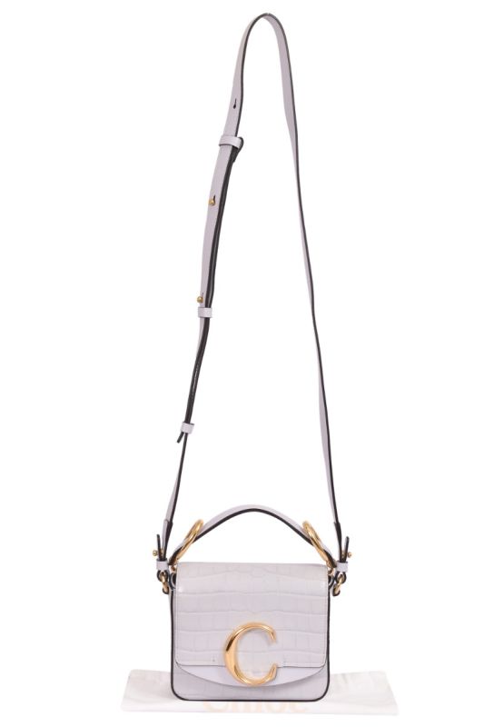 Chloe Croc-embossed C Handbag