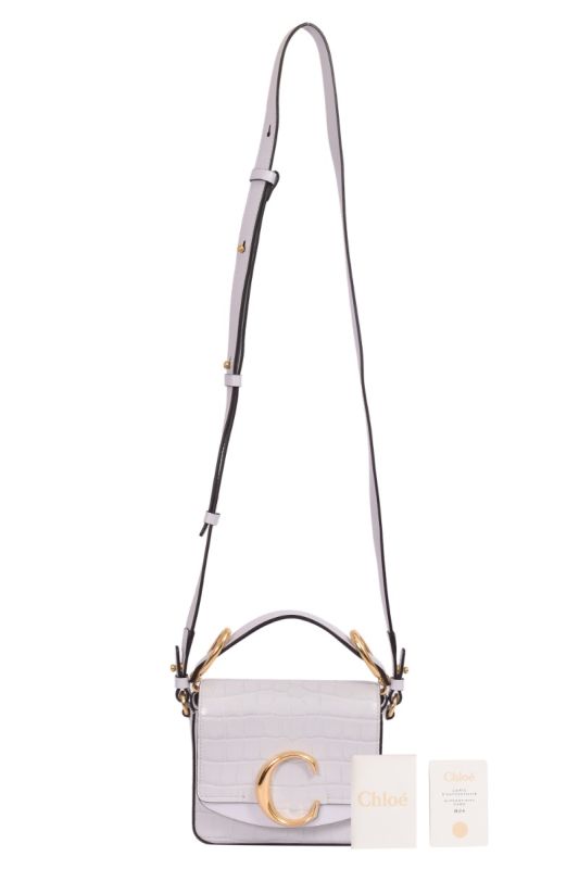 Chloe Croc-embossed C Handbag