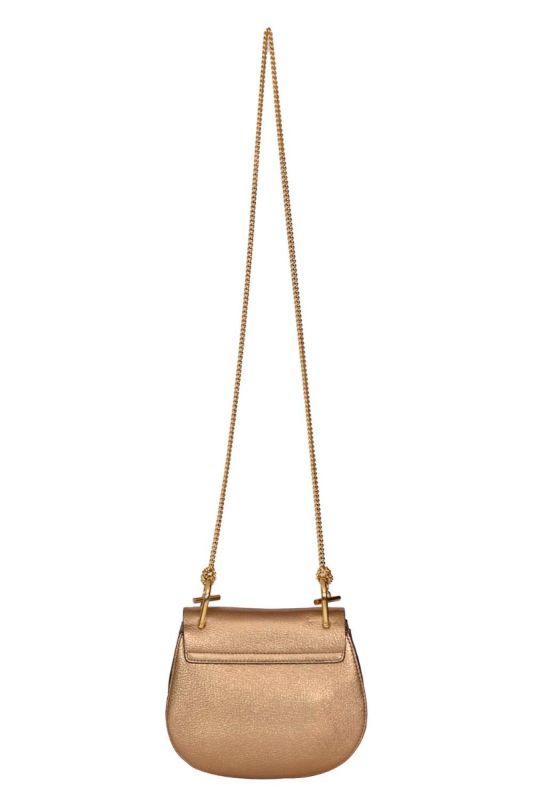 Chloe Drew Gold Metallic Sling Bag