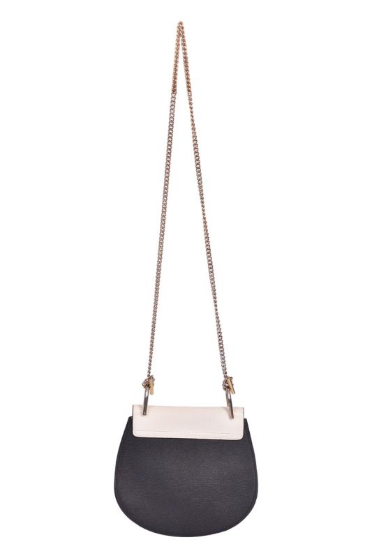 Chloe Grained Calfskin Lambskin Mini Bi-color Drew Shoulder Bag