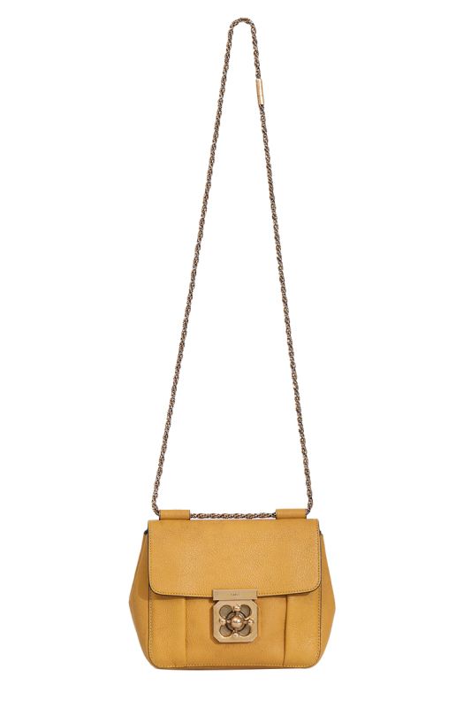 Chloe Mustard Leather Elsie Shoulder Bag